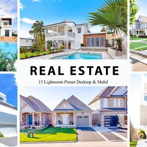 Property Photography Filters Bundle: 15 Interior  Exterior Photo Enhancements for Desktop & Mobile Editing