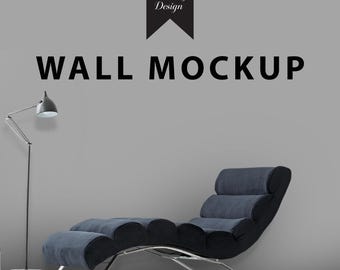 Sleek Minimalist Wall Mockup - Digital Download | Modern Interior Display for Art, Prints & Wallpaper