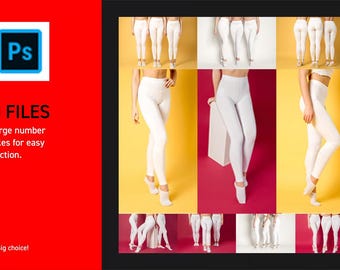 Leggings Mockup Set | Digital Download | Customizable PSD for Apparel Design | Print on Demand Mockup