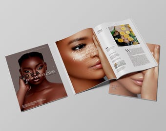 Wellness  Magazine Template Canva | 16-Page A4 Beauty Brochure