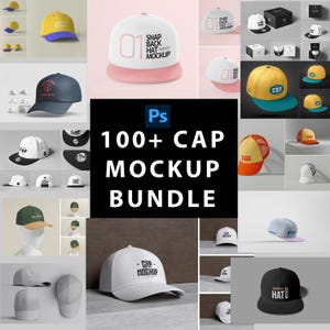 Cap Mockup Bundle: 100+ Hat Mockups for Etsy (Photoshop PSD Files)