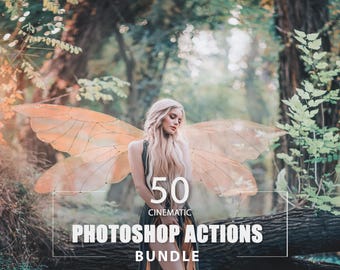 Cinematic Photoshop Actions: Pro Photo Effects Bundle (Digital Download .atn Files)