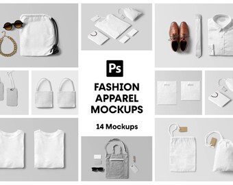 Apparel Mockup Bundle: T-Shirts, Tote Bags, & More (Photoshop PSD Digital Download)