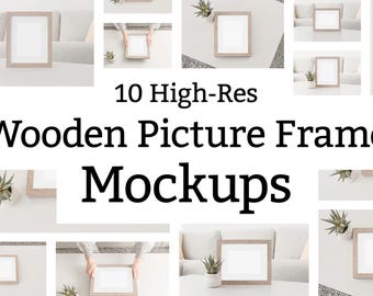 Minimalist Frame Mockup Bundle | Neutral Decor, Wall Art (Digital Download)