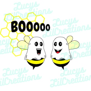 BooBees Ghost Image svg-Halloween svg-Bees svg-Honey svg-cute svg