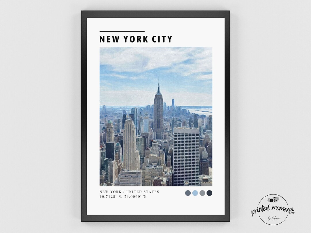 New York City Poster / NYC Skyline Print / NYC Art / New York City Wall Decor / Gallery Wall Art ...