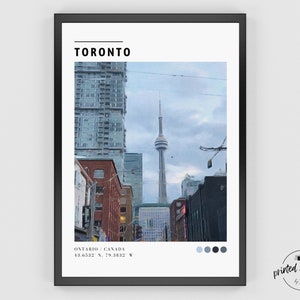Cartel de Toronto Canadá / Impresión de Toronto / Arte de Toronto / Decoración de la pared de Toronto / Arte de la pared de la galería / Decoración estética del hogar / Descarga digital