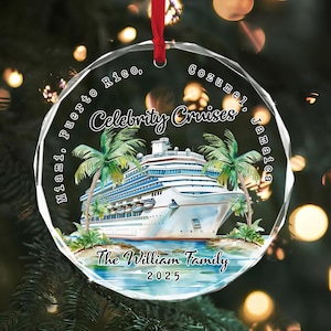 Personalized Cruise Vacation Ornament,Cruise Christmas Ornament,Travel Souvenir,Vacation Keepsake Ornament,Traveler's Gift,Cruise Lover Gift