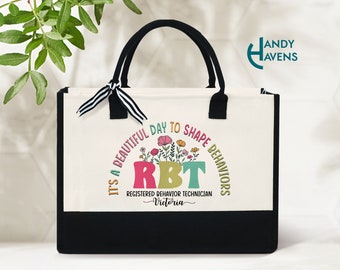 RBT Registered Behavior Technician Tote Bag, It's A Beautiful Day To Shape Behaviors, ABA Gifts, Behavior Tech Gift, Behavior Analyst Gifts