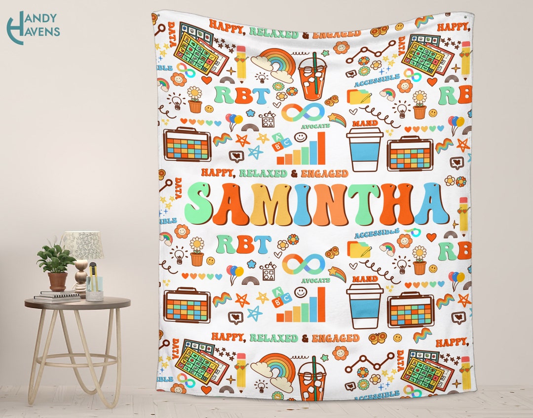 RBT Personalized Blanket, Gift for Therapist ABA Gift Behavior