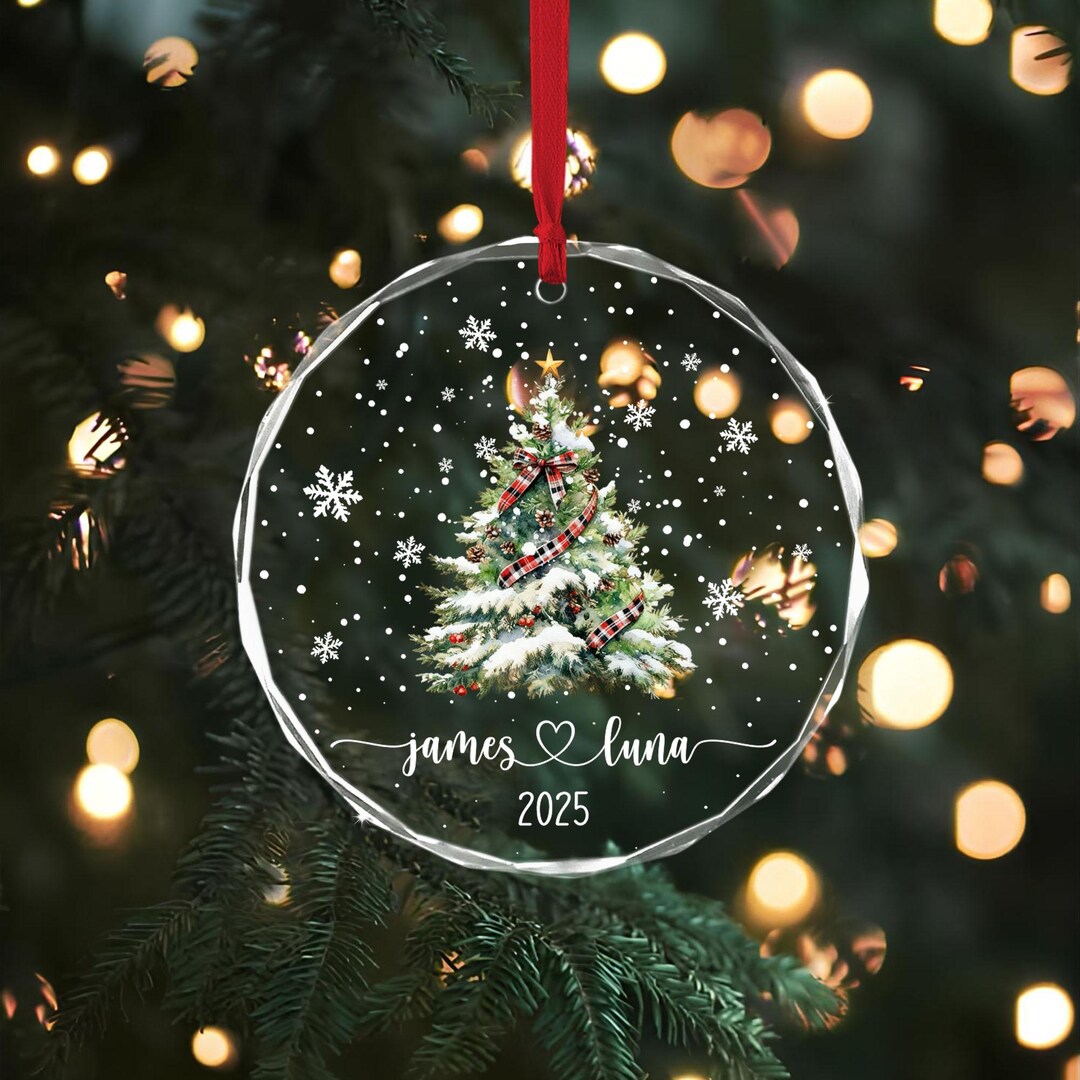Personalized Couple Christmas Tree Ornament, 2025 Couple Christmas Gift ...