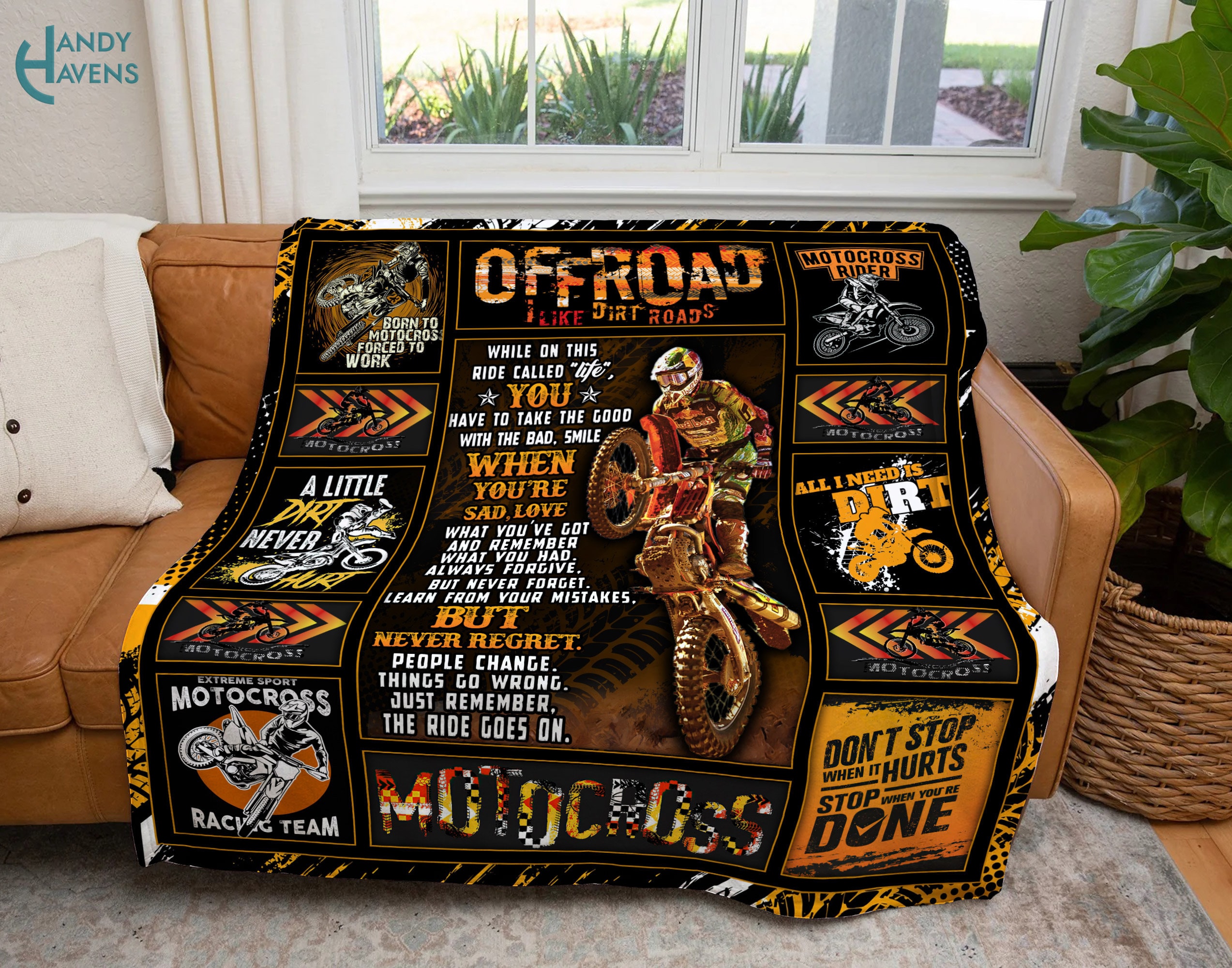 Motocross Blanket Motorcycle Blanket Dirt Bike Blanket Etsy