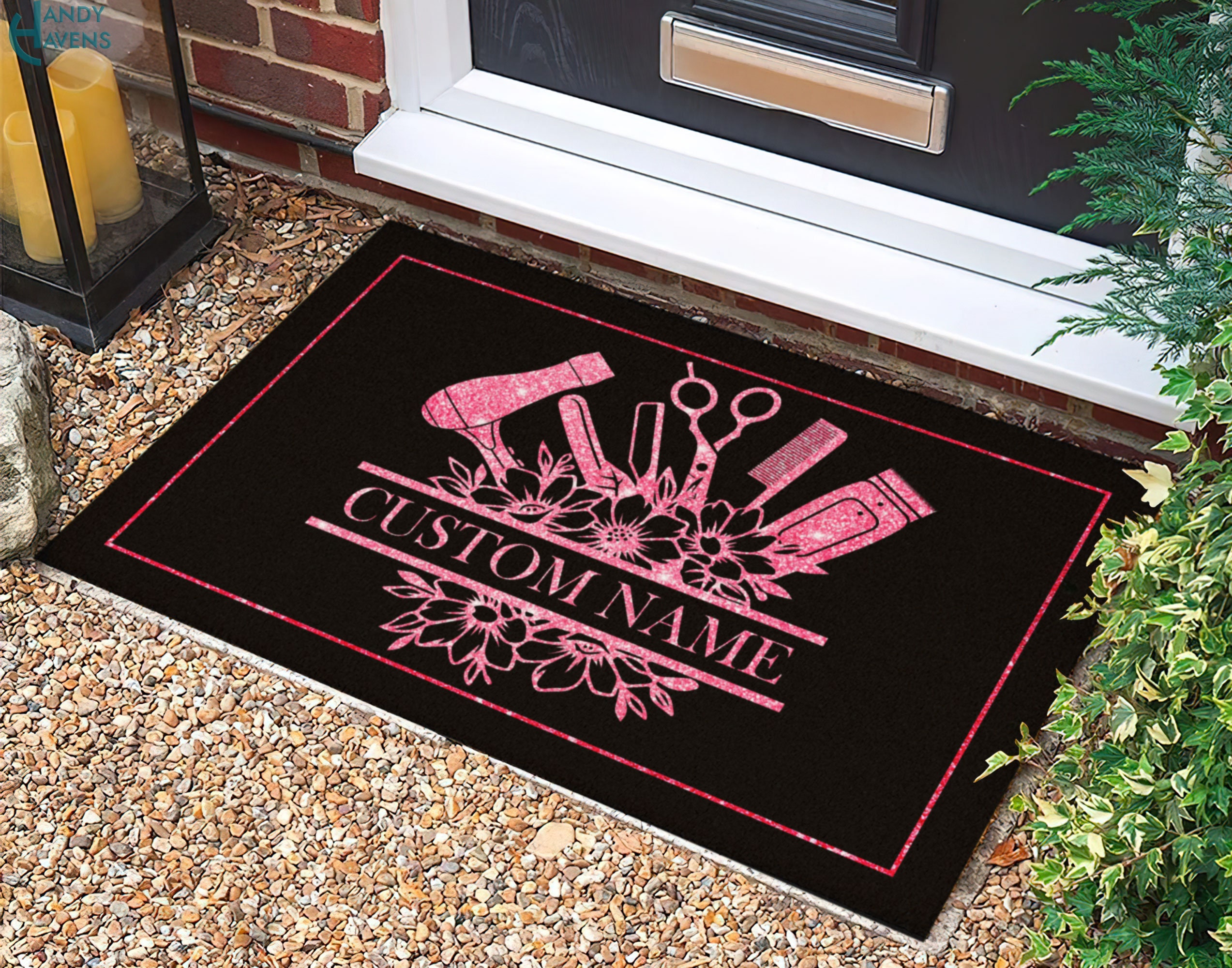Custom barber online mats