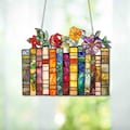 Book Flower Sun Catcher ACRYLIC Window Hanging, Book Lover Gift, Book Club Gift, Book Lover Suncatcher, Book Reader Gifts, Book Flower Decor