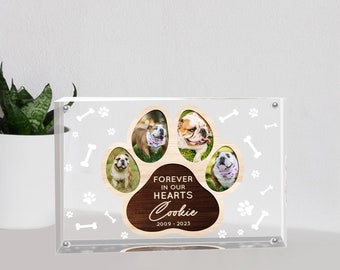 Custom Dog Acrylic Picture Frame, Pet Photo Frame, Custom Pet Gift, Custom Photo on Picture Frame, Gift for Dog Lover, Pet Memorial