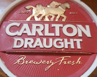 Vintage Beer Tap Badges: Carlton Draught, 4 Pines, Pub Barware