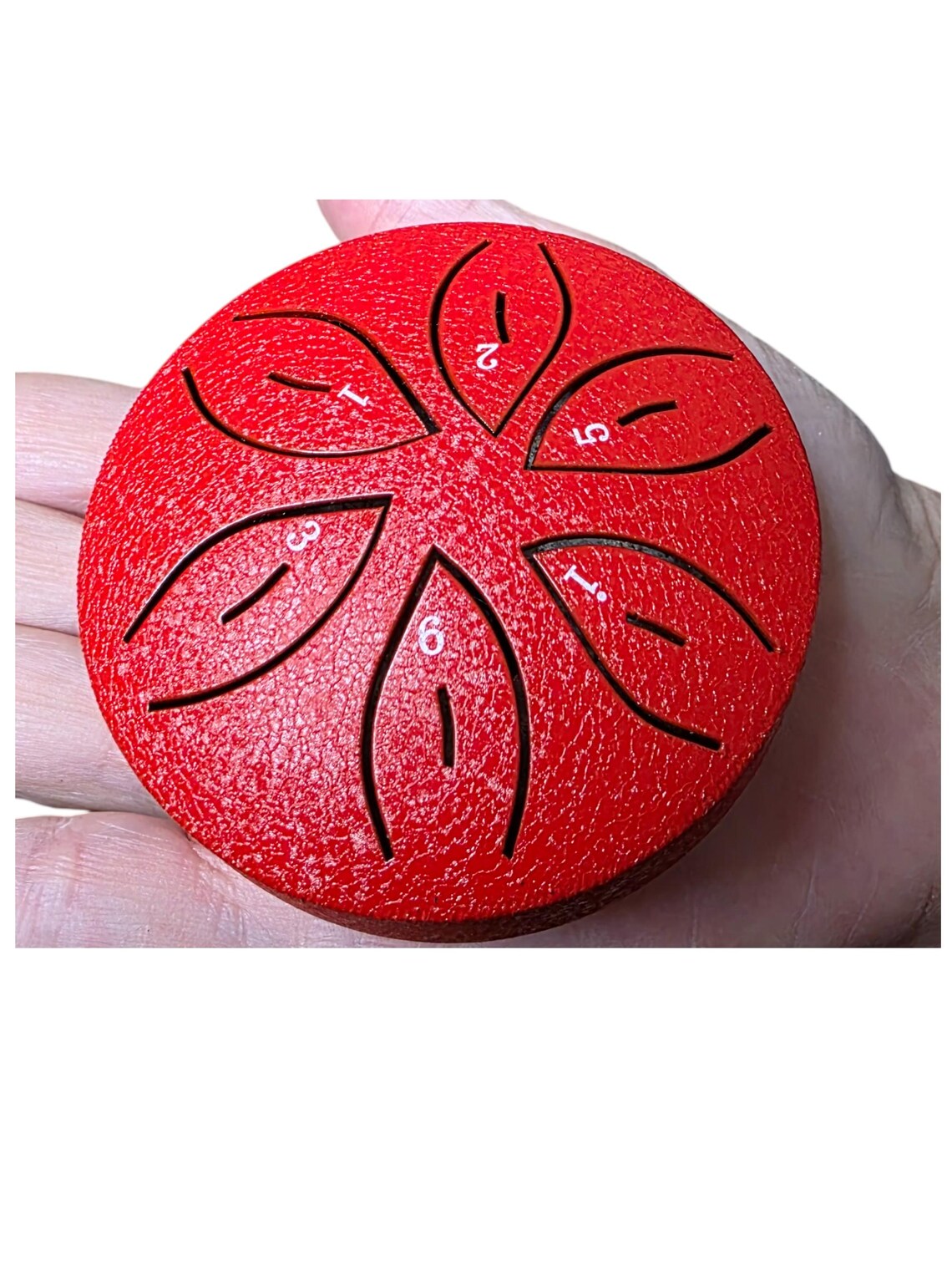 Mini Steel Tongue Drum, 3-Inch Buddha Drum, Gentle Sound Instrument, Includes Mallets, foto 4 di 5