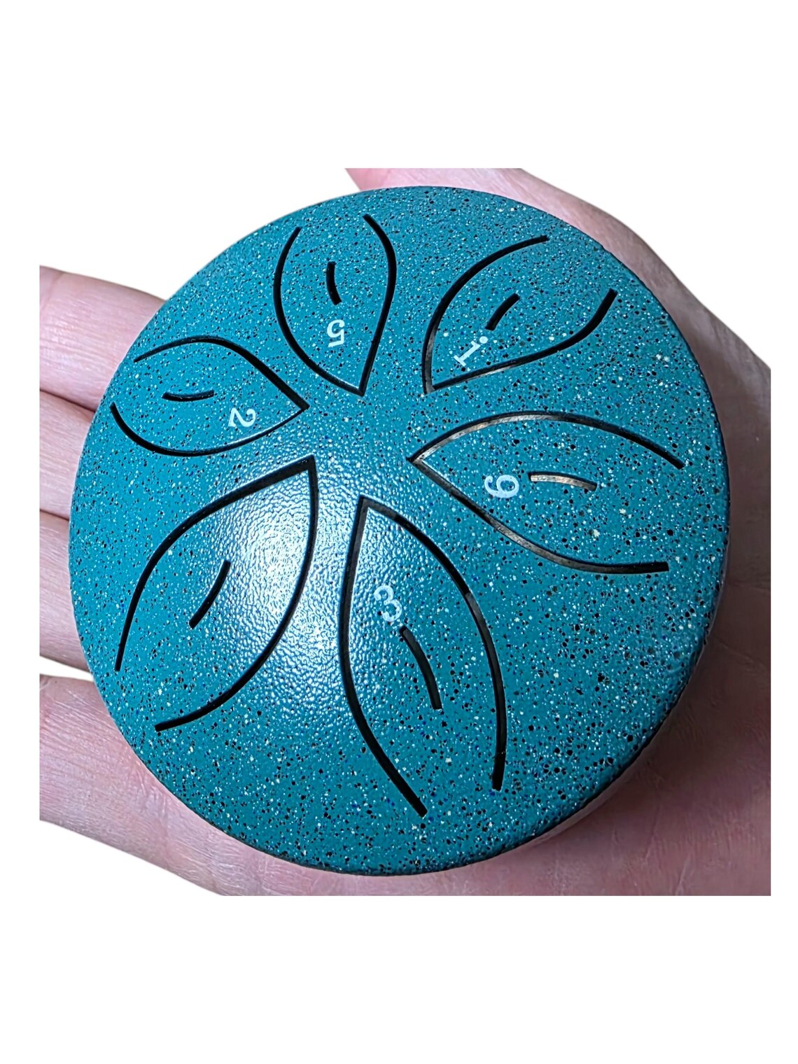 Mini Steel Tongue Drum, 3-Inch Buddha Drum, Gentle Sound Instrument, Includes Mallets, foto 3 di 5