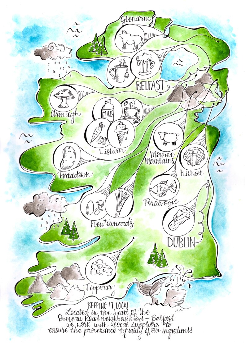 Custom Watercolor Wedding Map Personalized Hand Drawn Wedding Map ...