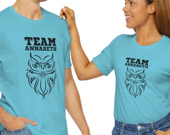 Percy Jackson Team Annabeth Unisex Jersey Short Sleeve Tee, Lightning Thief Tee, Team T-shirts