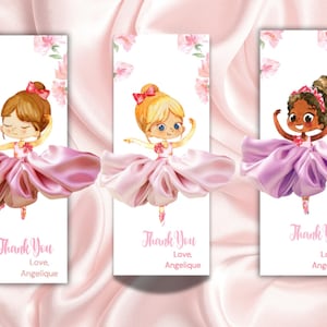 Ballerina Scrunchie Tag Vorlage, Ballett Geburtstag Scrunchie Danke Bearbeitbarer Digitaler Download, Tutu Cute Scrunchie Label