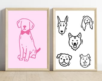 Doodle Dog Art Print: Modern Dog Lover Gift (Digital Download)