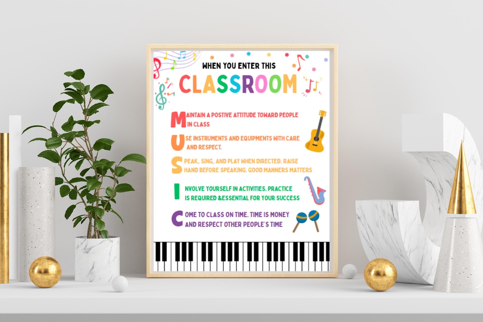 Music Classroom Rules Poster, Colorful Decor (digital Download) - Etsy ...