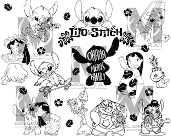 24 oz. Owala Full Wrap Template, Laser Engraving, XTool, Digital PNG File, Tumblers, Seamless Wrap, Gifts, Kids, Family, LILO & STITCH