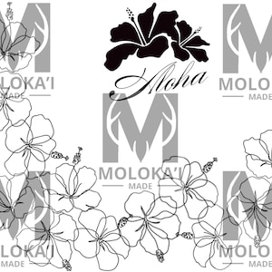 24 oz OWALA Full Wrap Template, Laser Engraving, XTool, Digital PNG File, Tumblers, Seamless Wrap, for Gifts, Kids, Family, HIBISCUS, Flower