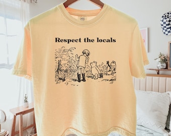Camiseta holgada de Parque Nacional, Camiseta Comfort Colors® Respeta a los locales, Camiseta de acampada Granola Girl