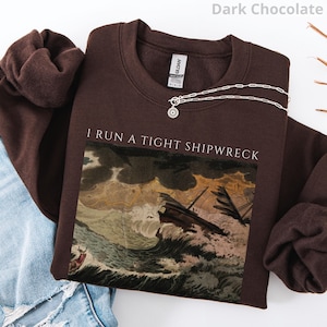 I Run a Tight Shipwreck Sweatshirt, Funny Homeschool Mom Crewneck, Mama Pullover, Mother's Day Gift