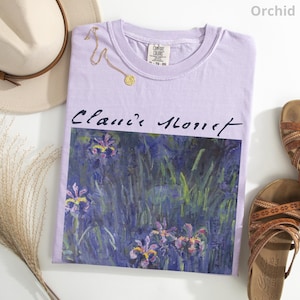 100% Cotton Monet Shirt, Comfort Colors® Claude Monet Painting T-Shirt, Famous Floral Art Tee, Art Lover Tee, Gift for Artist or Art Teacher