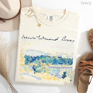 100% Cotton Art Shirt, Comfort Colors® Art T-Shirt, Mediterranean Landscape T-Shirt, Famous Art Tee, Henri-Edmond Cross Art Lover Gift