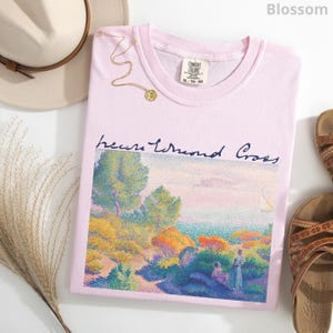 100% Cotton Henri-Edmond Cross Shirt, Comfort Colors® Famous Vintage Art T-Shirt, Women by the Shore Mediterranean Tee, Art Lover Gift