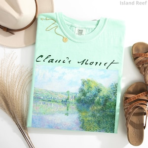 100% Cotton Monet Shirt, Comfort Colors® Claude Monet Painting T-Shirt, Famous Floral Art Tee, Art Lover Tee, Artist or Art Teacher Gift