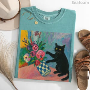Comfort Colors® Cat Shirt, Funny Cat Shirt, Matisse Shirt, Cat Meme Shirt, Black Cat T Shirt, Art Shirt, Artist Tee, Kitty Lover Gift Tee
