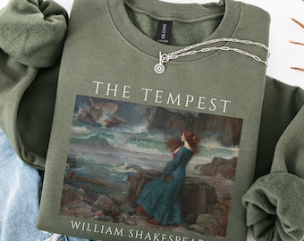 Shakespeare Sweatshirt, Unisex The Tempest Sweater, Dark Academia Crewneck, English Teacher Gift, Book Lover Shirt, Literature Aesthetic