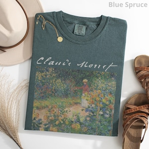 100% Cotton Monet Shirt, Comfort Colors® Claude Monet Gardener T-Shirt, Famous Painting Art Tee, Art Lover Tee, Artist or Art Teacher Gift