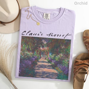 100% Cotton Monet Shirt, Comfort Colors® Claude Monet Painting T-Shirt, Famous Floral Art Tee, Art Lover Tee, Gift for Artist or Art Teacher