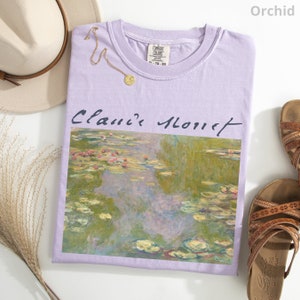 100% Cotton Monet Shirt, Comfort Colors® Monet Art T-Shirt, Water Lilies T Shirt, Monet Apparel, Fine Art Graphic Shirt, Art Lover Gift Tee