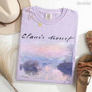 100% Cotton Monet Shirt, Comfort Colors® Claude Monet Painting T-Shirt, Famous Floral Art Tee, Art Lover Tee, Gift for Artist or Art Teacher