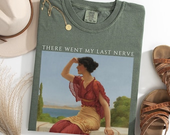 Funny Mom Shirt, Comfort Colors® Overstimulated Mama Tee, Classical Art Meme T-Shirt, Sarcastic Trendy Shirt for Her, Aesthetic Gift