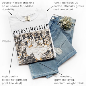 Overstimulated Mama Duck Shirt, 100% Cotton Comfort Colors® Farm Animal Graphic Tee, Homeschool Mom Life Tee, Cottagecore Mother's Day Gift White
