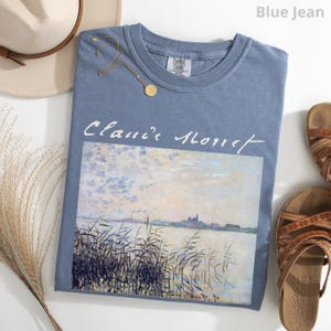 100% Cotton Monet Shirt, Comfort Colors® Claude Monet Landscape T-Shirt, Famous Painting Tee, Art Lover Tee, Artist or Art Teacher Gift