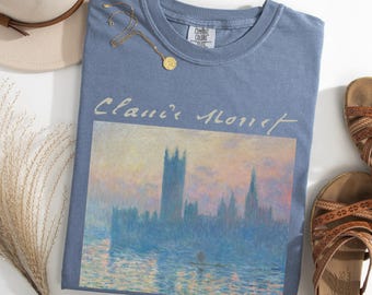 100% Cotton Monet Shirt, Comfort Colors® Claude Monet Nature T-Shirt, Famous Painting Art Tee, Art Lover Tee, Artist or Art Teacher Gift