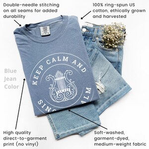 Reformed Comfort Colors Shirt, Reformed Theology Gift, Christian Worship Leader Tee, Keep Calm Sing Psalm, Presbyterian Apparel, Psalmody Blue Jean