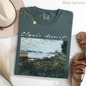 100% Cotton Monet Shirt, Comfort Colors® Riverbank At Argenteuil T-Shirt, Famous Floral Art Tee, Art Lover Tee, Artist or Art Teacher Gift
