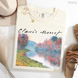 100% Cotton Monet Shirt, Comfort Colors® Claude Monet Painting T-Shirt, Cottagecore Art Tee, Art Lover Tee, Gift for Artist or Art Teacher