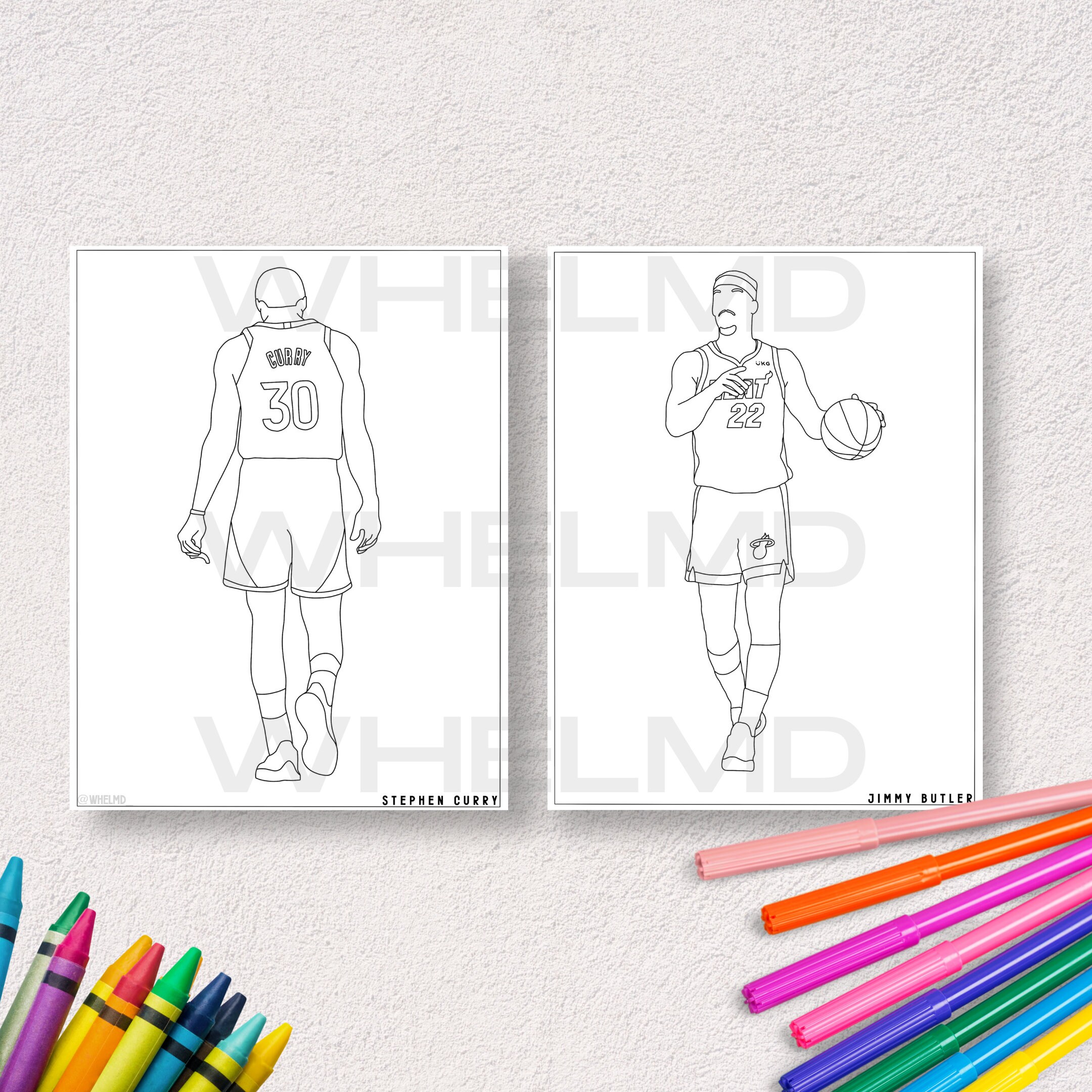 NBA Basketball Coloring Book Vol. 1 - 20 High Quality Printable Pages ...