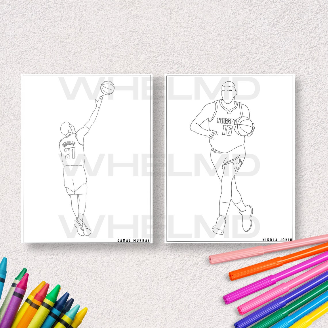 NBA Basketball Coloring Book Vol. 1 - 20 High Quality Printable Pages ...